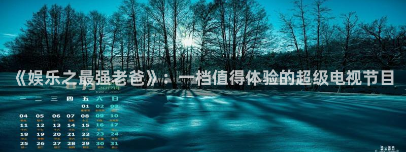 安信12登录地址：《娱乐之最强老爸》：一档值得体验的超级电视节目